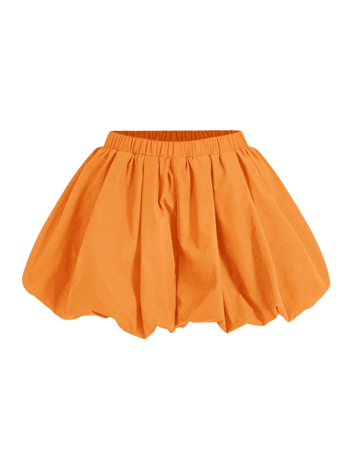 BEAUDRM Womens Elastic High Waist Shorts Summer Fashion Wide Leg Bloomers Shorts Coral Orange Large